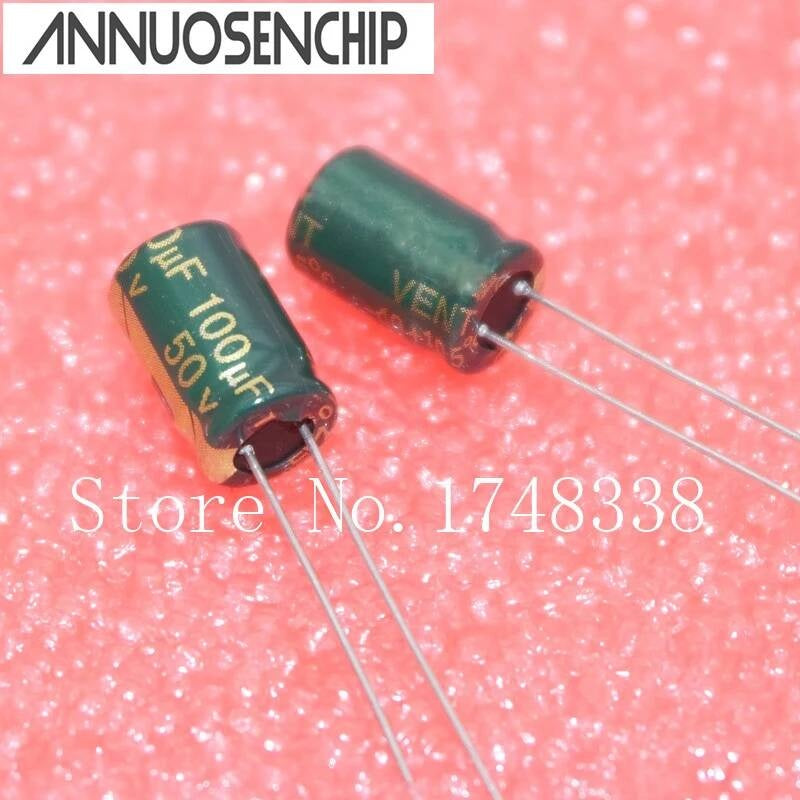 high frequency Capacitor 8*12mm 100UF 50V electrolytic High-frequency low-impedance 50pcs