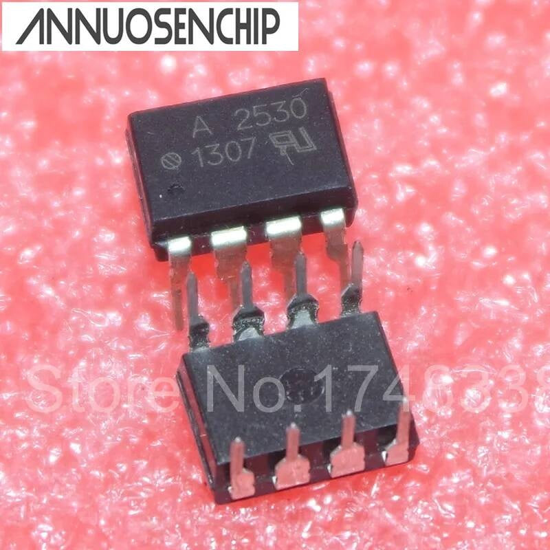 10 PCS HCPL2530 HCPL-2530 A2530 A 2530 OPTOCOUPLER TRANS-OUT 2CH DIP-8 NEW