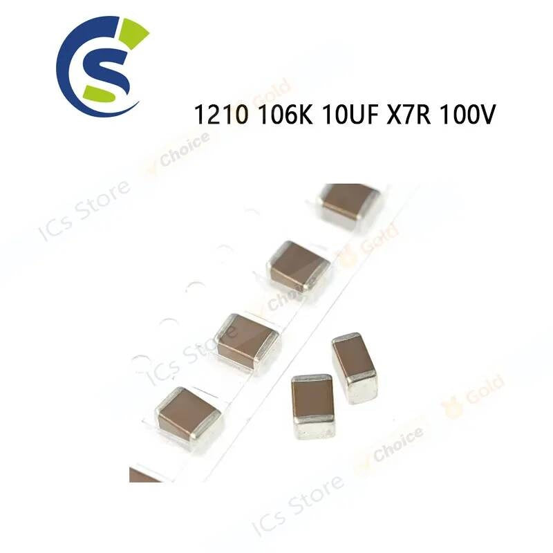 200PCS SMD Ceramic Capacitor 1210 106K 10UF X7R 100V