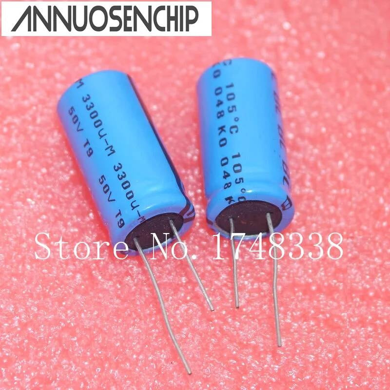 Blue BC 18*35mm 3300UF 50V electrolytic Capacitor (10pcs) Free shipping