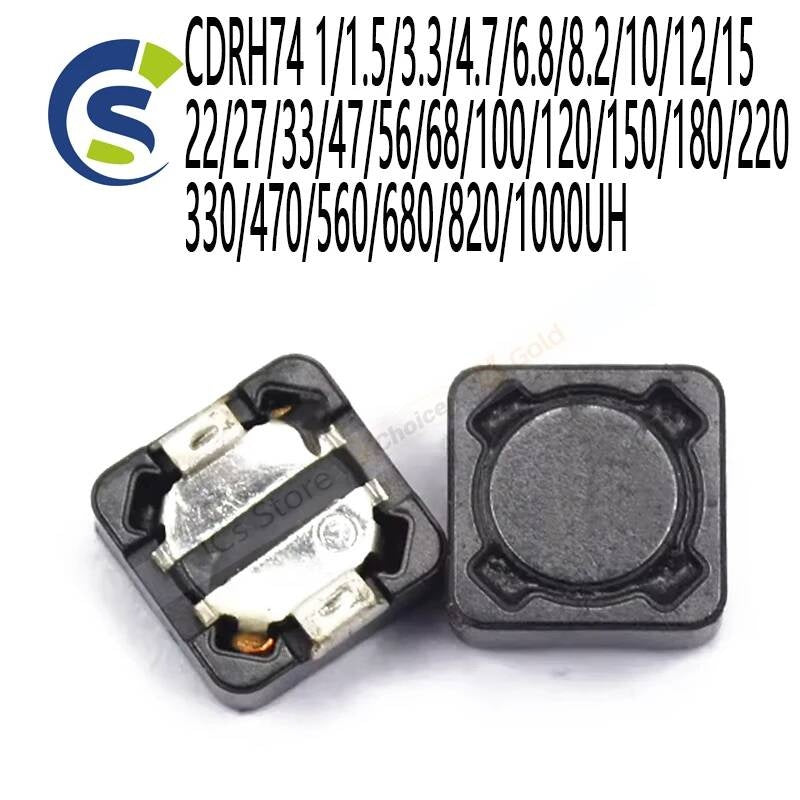 5pcs RH74 Power Inductor CDRH74 1/1.5/3.3/4.7/6.8/8.2/10/12/15/22/27/33/47/56/68/100/120/150/180/220/330/470/560/680/820/1000UH