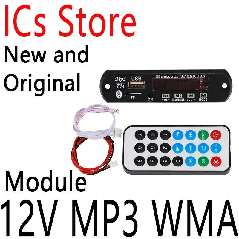 1Set Standard Wireless Bluetooth Decoder Board Audio Module TF USB Radio For Car 12V MP3 WMA