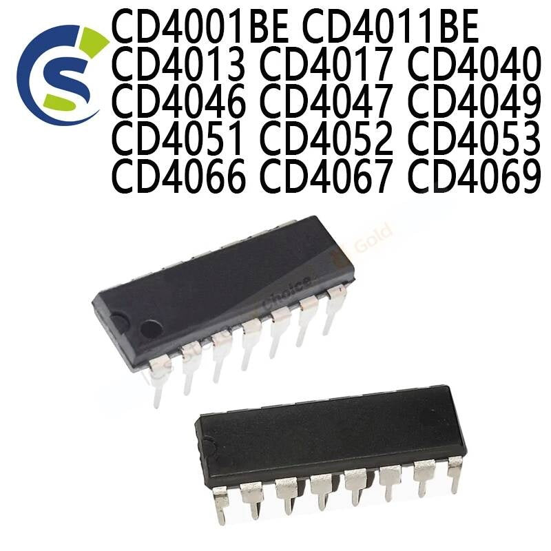 10pcs New DIP14/16 CD4001BE CD4011BE CD4013 CD4017 CD4040 CD4046 CD4047 CD4049 CD4051 CD4052 CD4053 CD4066 CD4067 CD4069