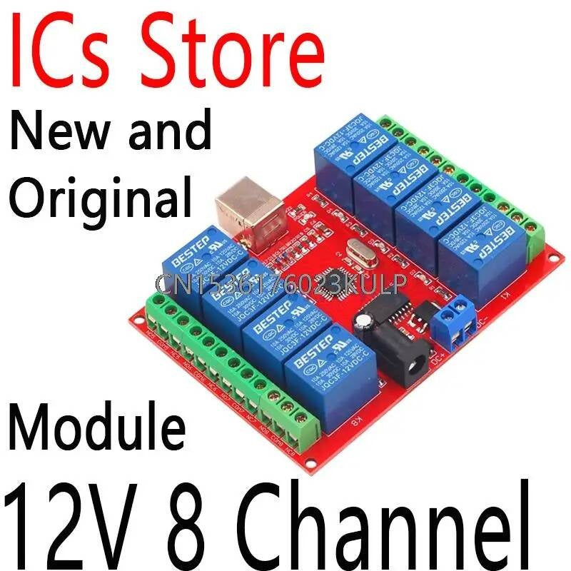 Programmable Computer Control For Smart Home S 12V USB Relay 8 Channel
