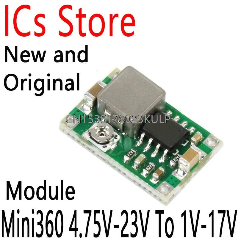 5PCS Mini 360 DC-DC Buck Non-isolated Converter Step Down Module For Flight Control Car SG125-SZ+ Mini360 4.75V-23V To 1V-17V