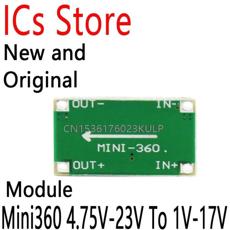 5PCS Mini 360 DC-DC Buck Non-isolated Converter Step Down Module For Flight Control Car SG125-SZ+ Mini360 4.75V-23V To 1V-17V