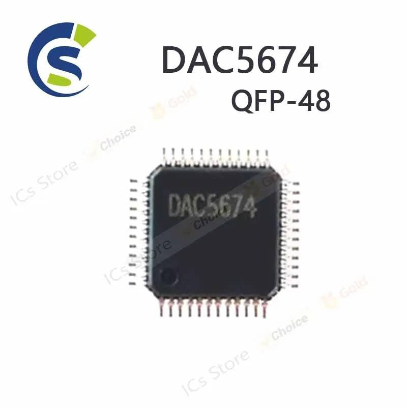 1-5PCS New DAC5674 DAC5674IPHP DAC5674IPHPR QFP-48 Chipset