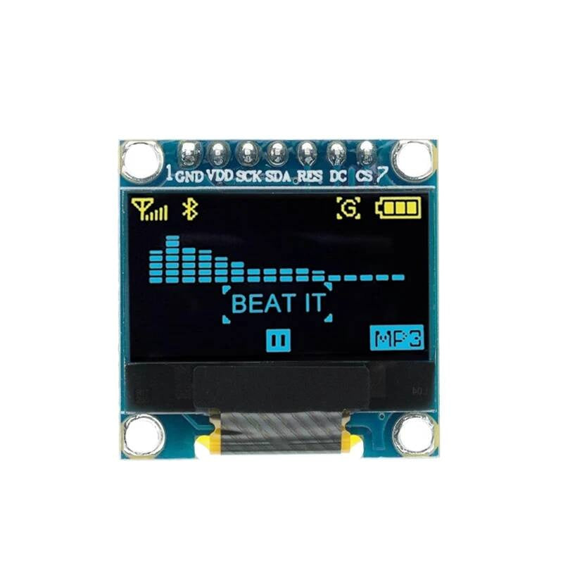0.96 inch IIC SPI Serial 7/4Pin White/Blue/Yellow Blue/Yellow OLED Display Module SSD1306 12864 LCD Screen Board for Arduino