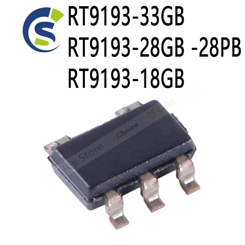 10PCS/lot New and Original RT9193-33 SOT-23-5 DE = A1D 300MA 2.8V RT9193 DC=E2H DC= RT9193-33GB RT9193-28GB -28PB RT9193-18GB