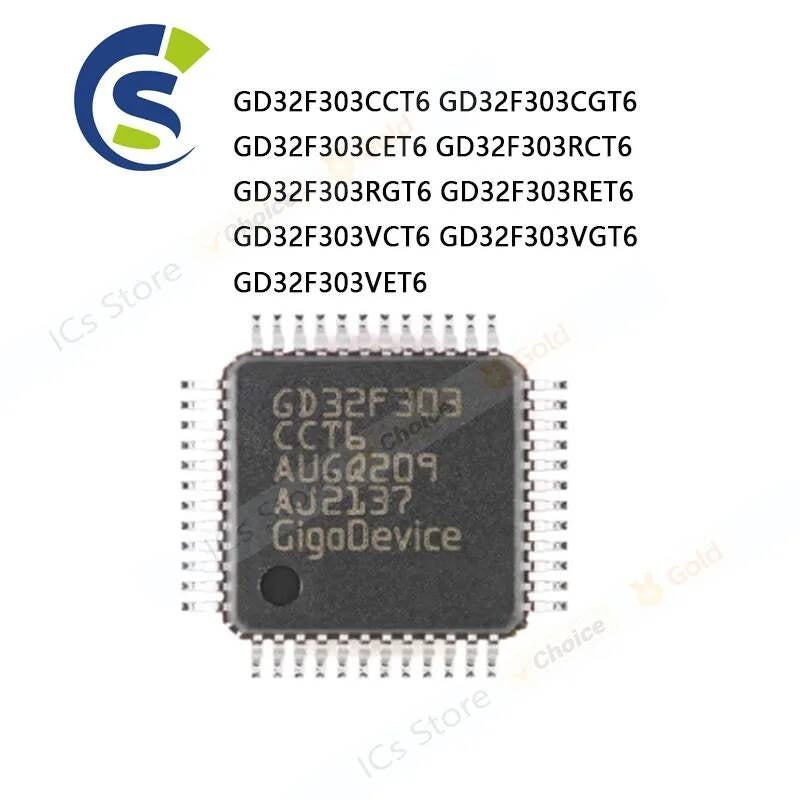 1PCS New GD32F303CCT6 GD32F303CGT6 GD32F303CET6 GD32F303RCT6 GD32F303RGT6 GD32F303RET6 GD32F303VCT6 GD32F303VGT6 GD32F303VET6