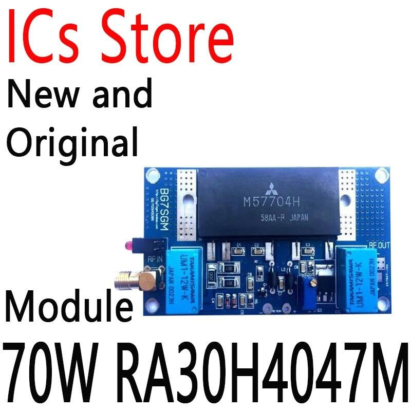 RF Power Amplifier Board Transceiver Conversion Trans MOSFET Max 70W for RA30H4047M Ham VHF Walkie-talkie Standard RA60H4047M
