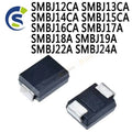 50PCS SMD TVS Diodes 600W 5V-440V SMB SMBJ12CA SMBJ13CA SMBJ14CA SMBJ15CA SMBJ16CA SMBJ17A SMBJ18A SMBJ19A SMBJ22A SMBJ24A