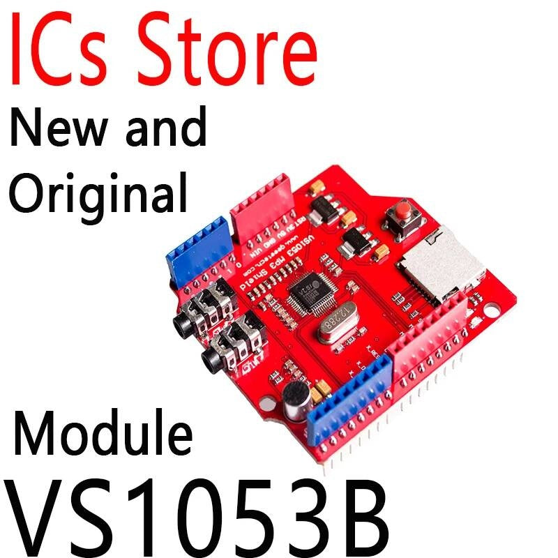 NEW VS1053 MP3 Player shield board Module with TF card slot For Arduino UNO R3 Stereo Audio Record Decode Development VS1053B