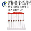 50PCS Zener Diode 1W 3V 3.3 6 3.9 4.3 4.7 5.1 5.6 6.2 6.8 7.5 8.2 9.1 10 11 12 13 15 16 18 20 22 24 27 30 33 36 39 43 47 51 56V