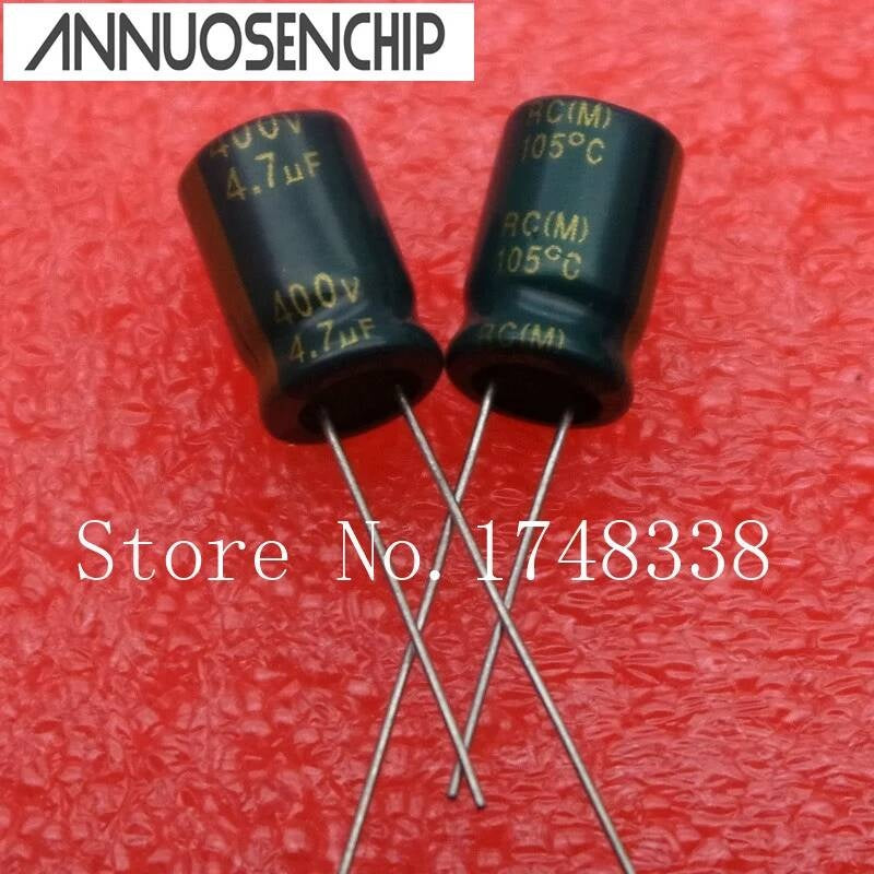 400V 4.7UF 105C LOW ESR electrolytic CAP high frequency CAP: 4.7uf 400v volume: 8*12mm