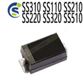 100PCS SMD SR310 Schottky Barrier Rectifier Diode 2A 3A 5A 100V 200V DO-214AC SMA SS310 SS110 SS210 SS220 SS320 SS510