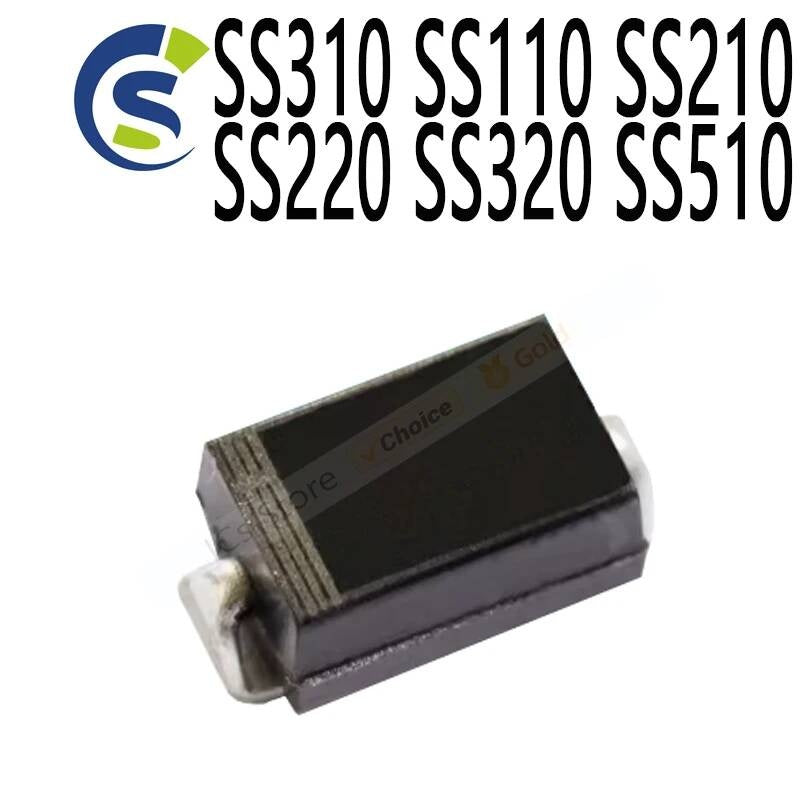 100PCS SMD SR310 Schottky Barrier Rectifier Diode 2A 3A 5A 100V 200V DO-214AC SMA SS310 SS110 SS210 SS220 SS320 SS510