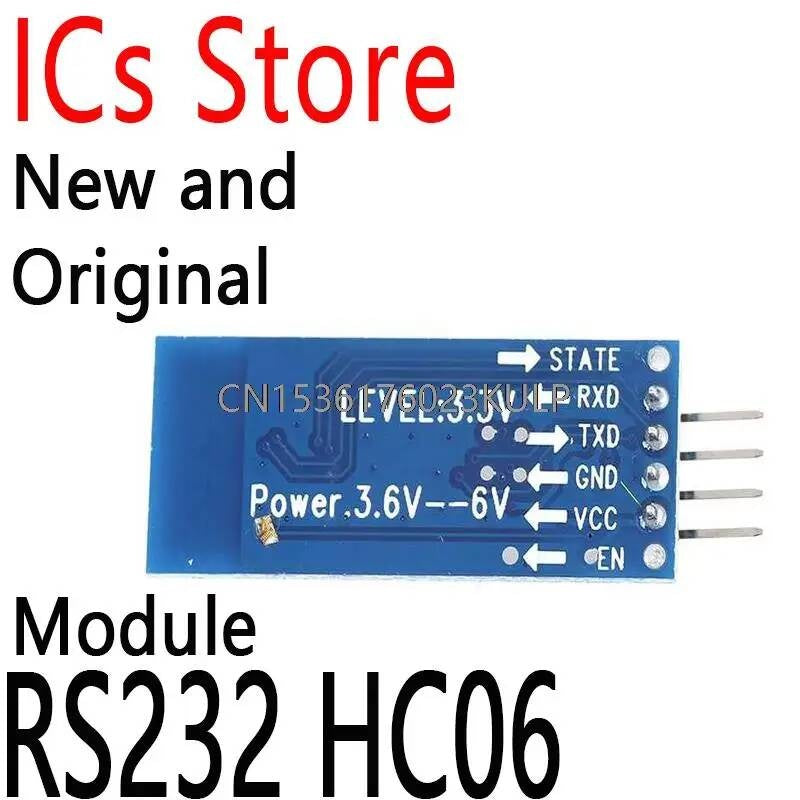 HC-06 For Arduino RS232 HC06 Slave 4 Pin RF Transceiver Bluetooth Module With Backplane