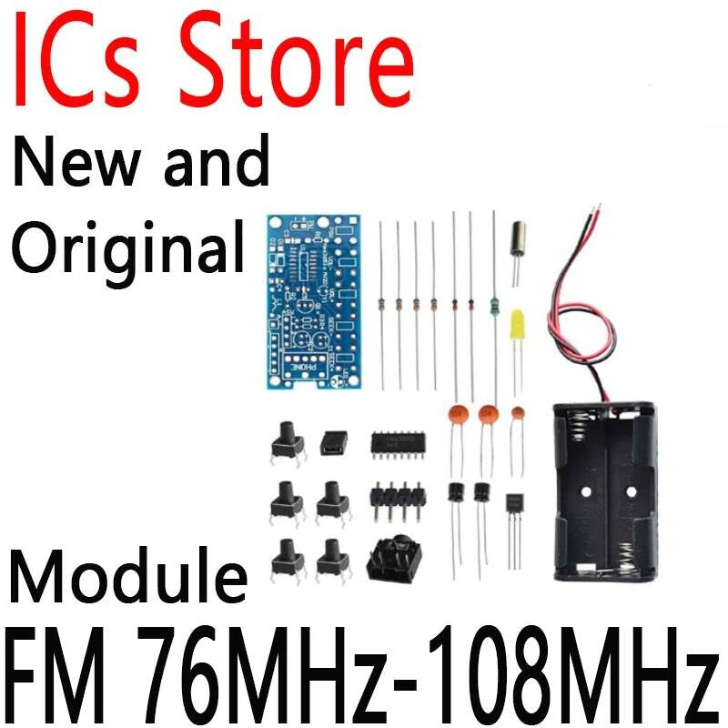 Wireless Stereo Radio Receiver Module PCB DIY Electronic Kits FM 76MHz-108MHz