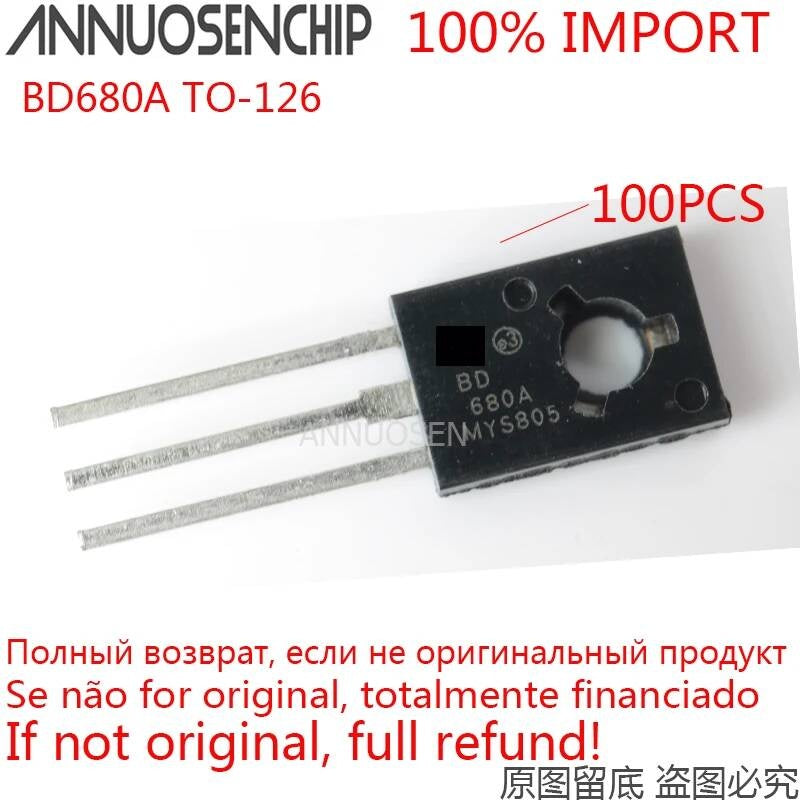 100PCS BD679A BD680A BD679 BD680 TO-126 100% new imports and free shipping best quality
