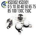 10A 250V 0-300 degree Ceramic Normally Open Temperature Switch Thermostat KSD302 KSD301 0 5 10 30 40 50 65 75 85 100 130C 150C