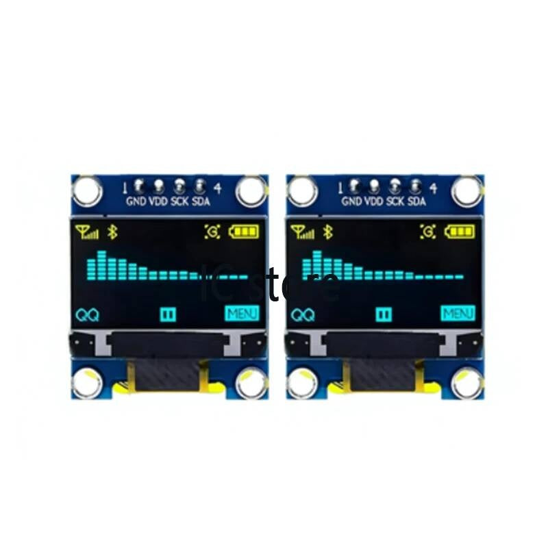 0.96 inch IIC SPI Serial 7/4Pin White/Blue/Yellow Blue/Yellow OLED Display Module SSD1306 12864 LCD Screen Board for Arduino