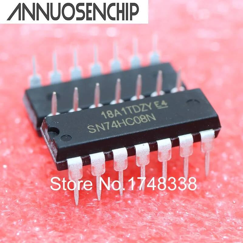 100PCS SN74HC08N DIP14 SN74HC08 DIP 74HC08N 74HC08 new and original free shipping