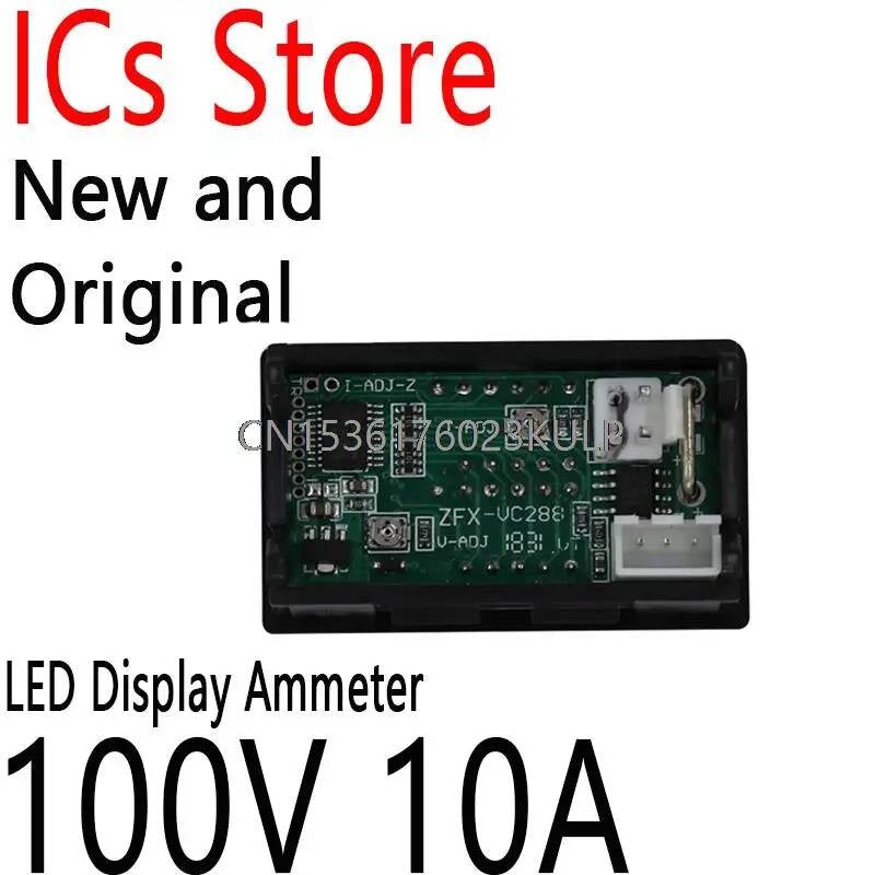 Mini Digital Voltmeter Ammeter DC Panel Amp Volt Current Meter Tester 0.28" Blue Red Dual LED Display 100V 10A