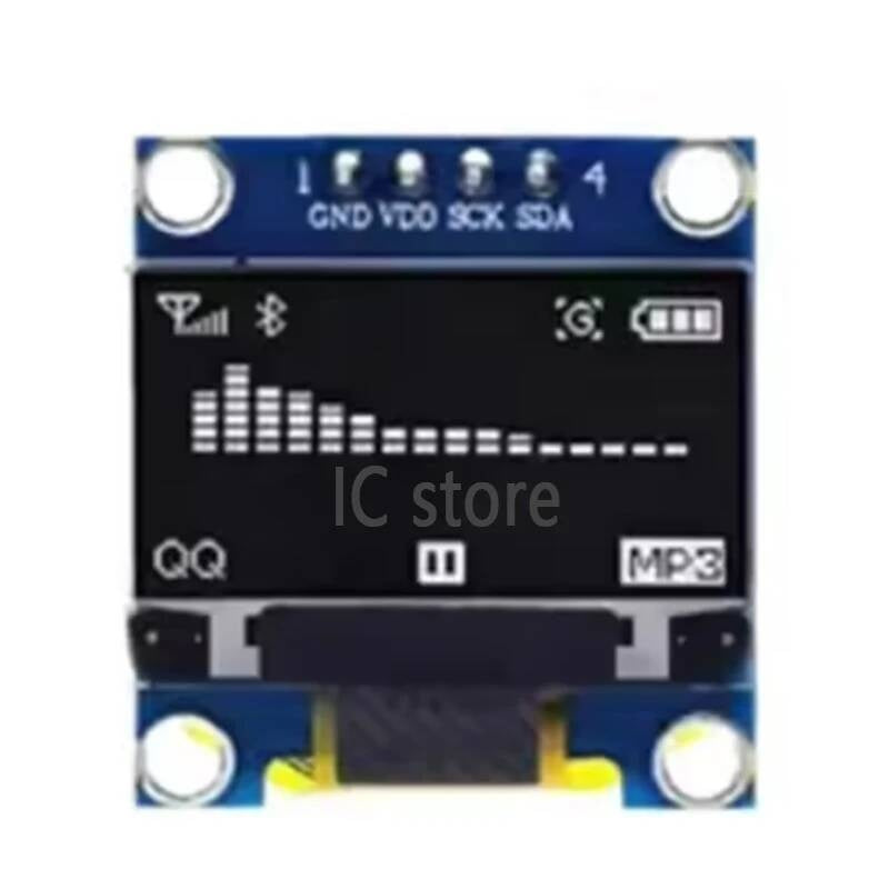 0.96 inch IIC SPI Serial 7/4Pin White/Blue/Yellow Blue/Yellow OLED Display Module SSD1306 12864 LCD Screen Board for Arduino