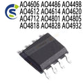 10PCS SOP8 AO4606C SOP 4606A SOP-8 MOS FET AO4606 AO4486 AO4498 AO4612 AO4614 AO4620 AO4712 AO4801 AO4805 AO4818 AO4828 AO4932
