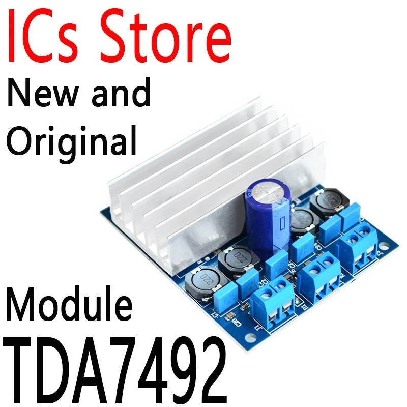 TDA7492 D Class High Power 2x50W AMP Board Digital Amplifier Board+Radiator