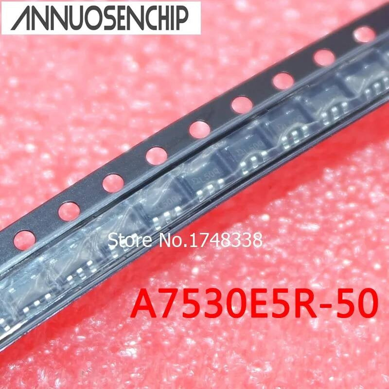 50PCS A7530 A7530E5R SOT23-5 A7530E5R-50 SMD free shipping