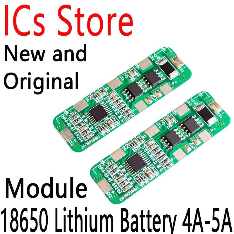 PCB BMS Protection Board for 4 Packs 18650 Li-ion lithium Battery Cell 4S 4A-5A