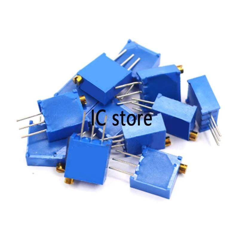 10pcs 3296 Trimpot Trimmer Potentiometer 100R 200R 500R X103 X104 X105 X203 3296X 1K 2K 5K 10K 20K 50K 100K 200K 500K 1M ohm