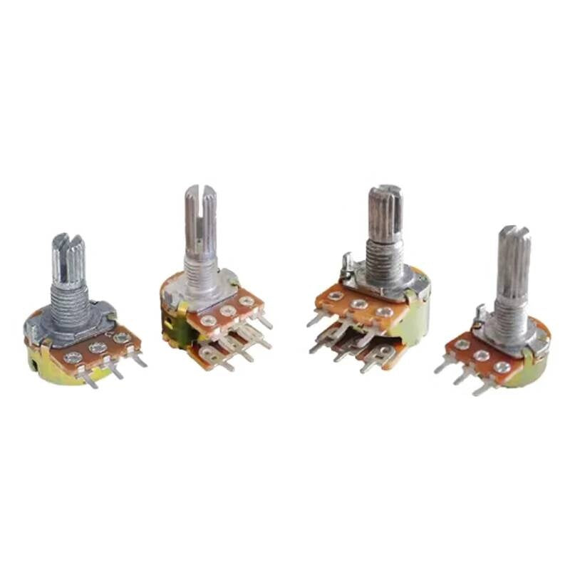 5pcs Linear Taper Rotary Potentiometer Resistor B50K B10K WH148 3pin 6pin 15mm 20mm 1K 2K 5K 10K 20K 50K 100K 250K 500K 1M Ohm