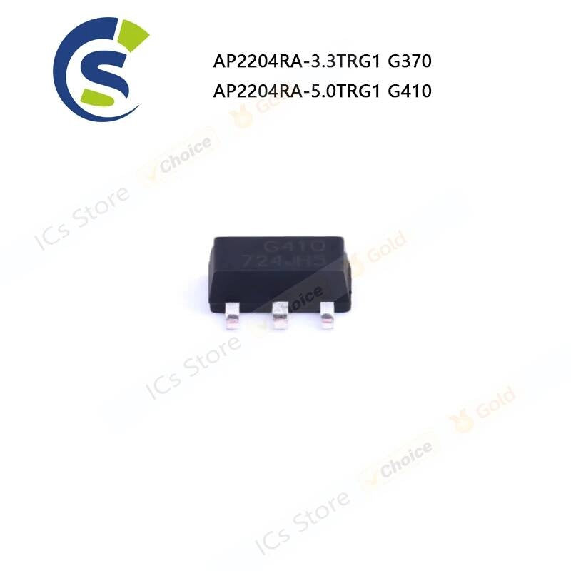 10PCS 100% New AP2204RA AP2204RA-3.3TRG1 G370 AP2204RA-5.0TRG1 G410 SOT-89 Chipset