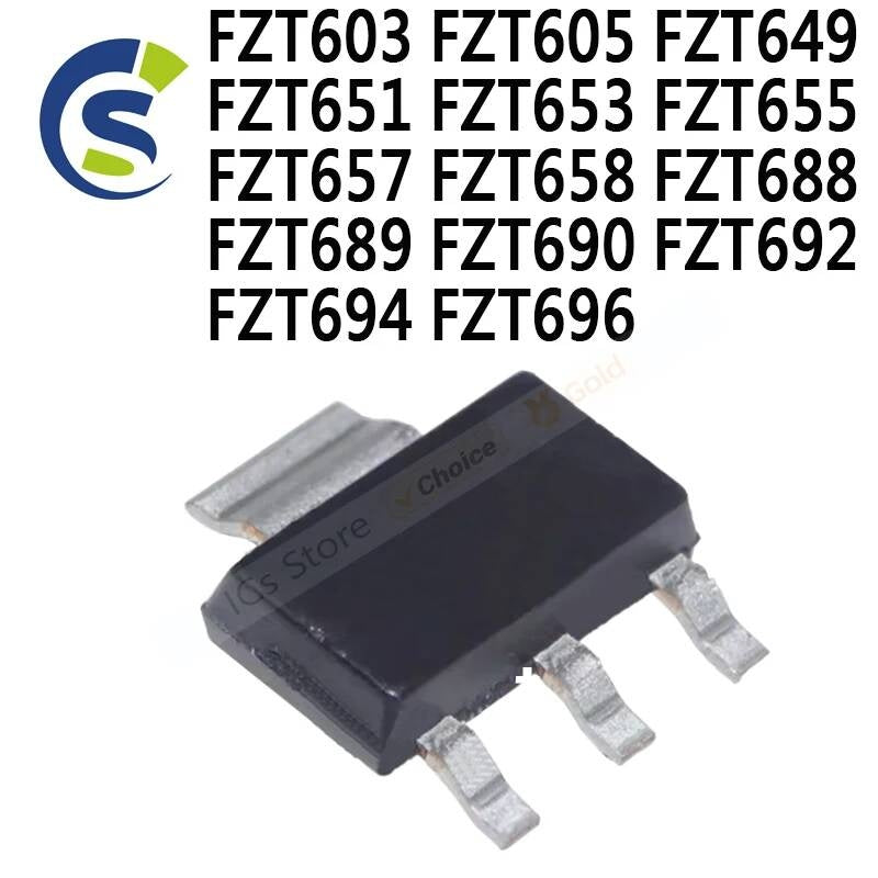10PCS/LOT SOT-223 FZT603 FZT605 FZT649 FZT651 FZT653 FZT655 FZT657 FZT658 FZT688 FZT689 FZT690 FZT692 FZT694 FZT696