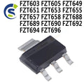 10PCS/LOT SOT-223 FZT603 FZT605 FZT649 FZT651 FZT653 FZT655 FZT657 FZT658 FZT688 FZT689 FZT690 FZT692 FZT694 FZT696