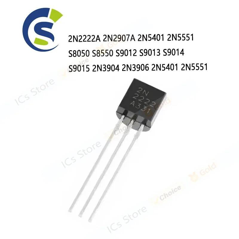 1000pcs S9018 TO-92 2N2222 2N2222A 2N2907 2N2907A S8050 S8550 S9012 S9013 S9014 S9015 2N3904 2N3906 2N5401 2N5551