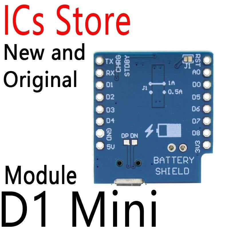 Shield Lithium Battery Charging Boost With LED Light Module Micro USB Interface For WeMos D1 Mini
