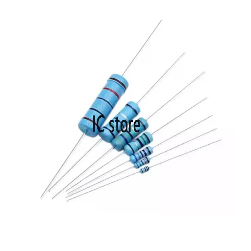 10pcs/lot Metal film Resistor resistance 1K 1.2 1.3 3.3 10 22 33 120 360 18 390 470 82 R K ohm 10K 100K 1M 5W 1% 0.1R~10M