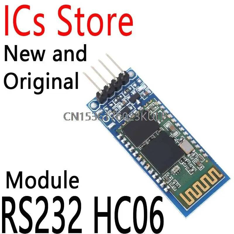 HC-06 For Arduino RS232 HC06 Slave 4 Pin RF Transceiver Bluetooth Module With Backplane