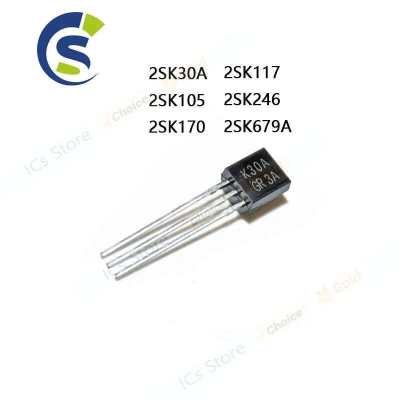 10PCS New and Original K105 2SK117-BL K117 2SK170-BL K170BL K246 K679 TO-92 2SK30A 2SK105 2SK170 2SK117 2SK246 2SK679A