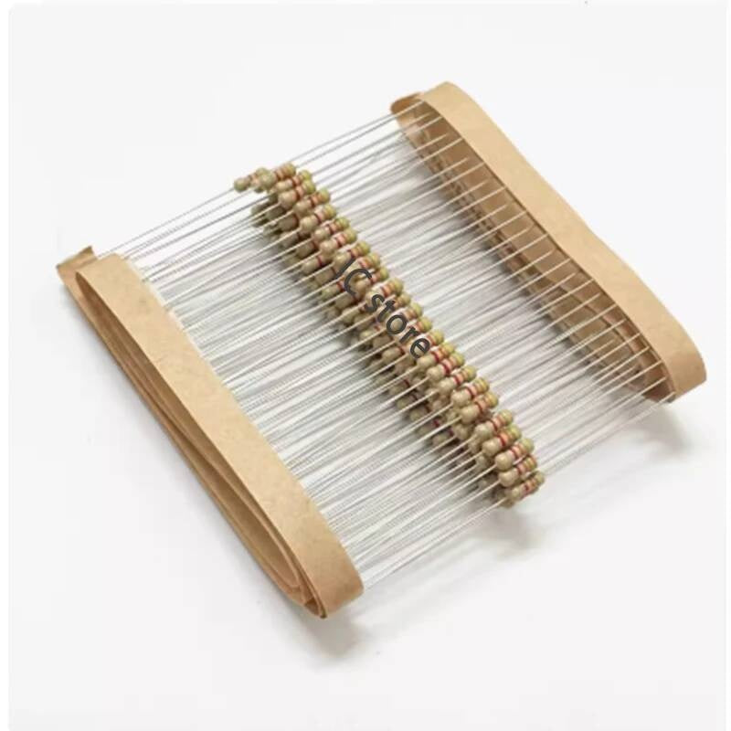 100pcs/lot Carbon Film Resistor 2.2R 10R 22R 47R 51R 100R 150R 470R 1K 4.7K 10K 47K 1 2.2 10 22 47 51 100 150 470 1W 5% 1R ~ 1M
