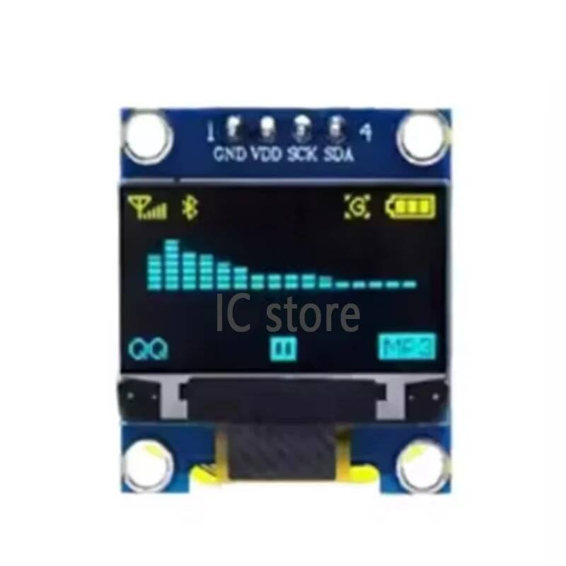 0.96 inch IIC SPI Serial 7/4Pin White/Blue/Yellow Blue/Yellow OLED Display Module SSD1306 12864 LCD Screen Board for Arduino