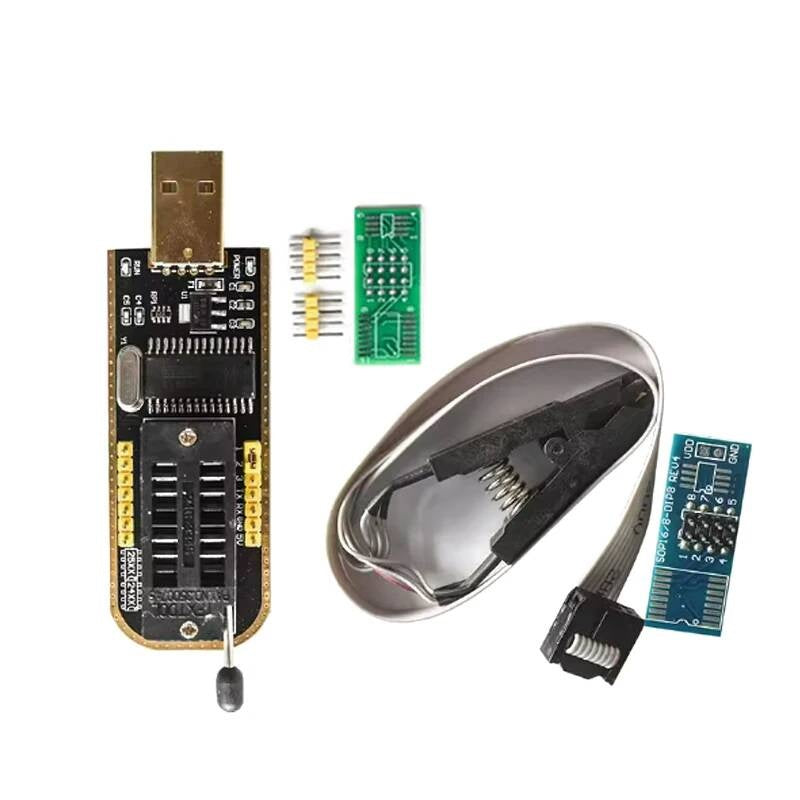 1PCS CH341A 24 25 Series Flash BIOS USB Programmer Module + SOIC8 SOP8 Test Clip For EEPROM 93CXX 25CXX / 24CXX