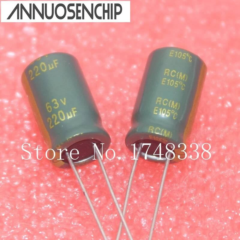 High frequency Capacitor 63V 220UF 105C low-impedance electrolytic Capacity: 220uf 63v volume: 10 * 17mm