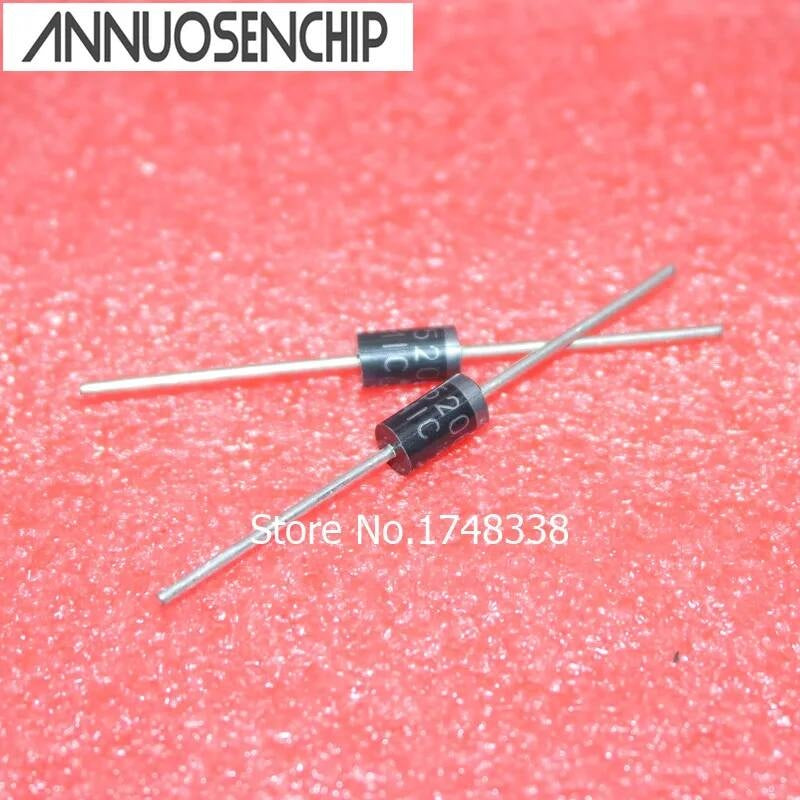 Free shipping 100PCS SR5200 Schottky Barrier Rectifier Diode 5A 200V DO-201AD/DO-27