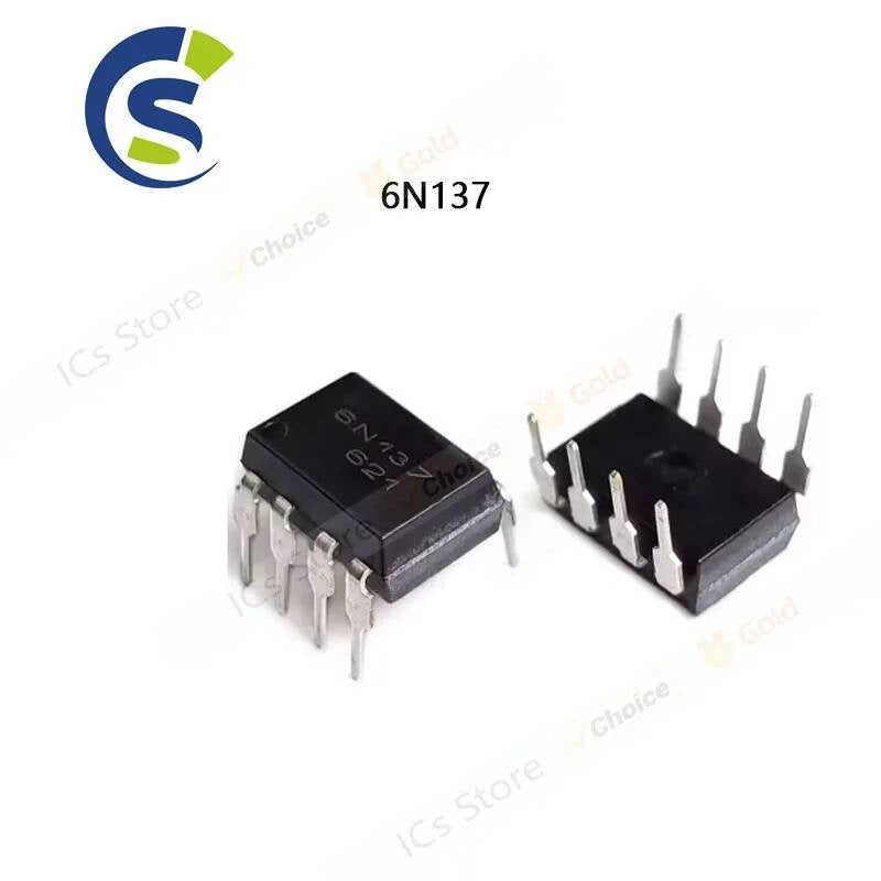 10PCS NEW 1CH OPEN ISOLATOR 2.5KVRMS DIP-8 6N137