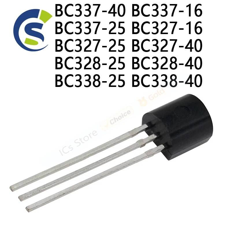 100PCS BC337 TO-92 NPN transistor BC337-40 BC337-16 BC337-25 BC327-16 BC327-25 BC327-40 BC328-25 BC328-40 BC338-25 BC338-40